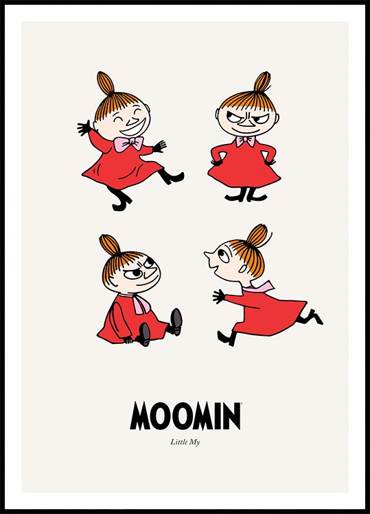Poster Moomin C'est la fête dans la vallée!- Poster coloré pour