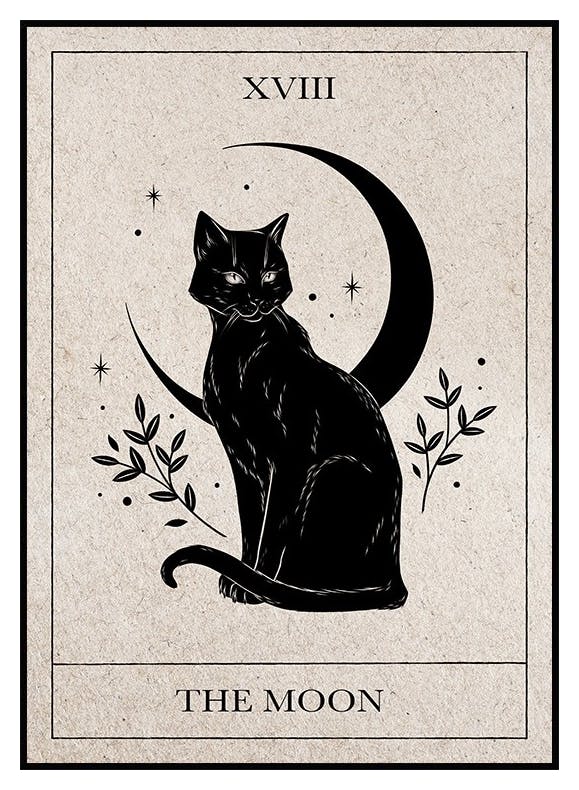 Karta Tarota Księżyc Plakat (30x40 cm) - Poster Store