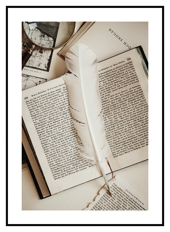 Schrijfveer Poster (30x40 cm) - Poster Store