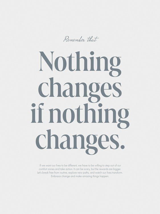 Inget Förändras Poster 0