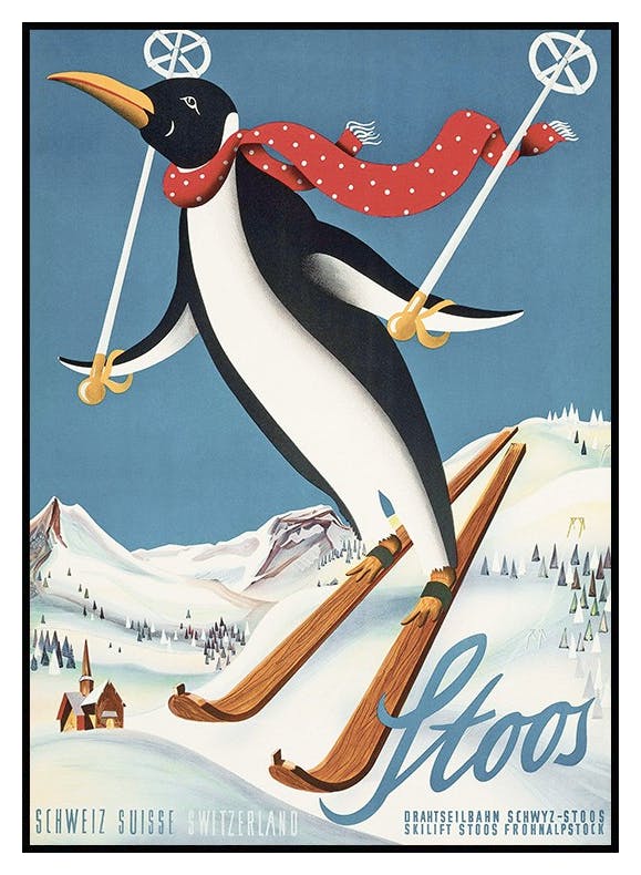 Pingwin Stoos vintage Plakat (50x70 cm) - Poster Store