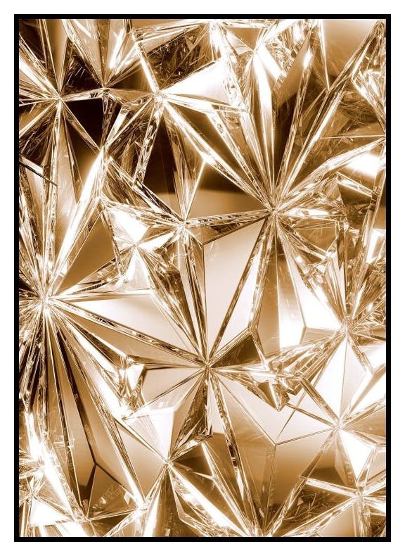 Golden Crystals Plakat (50x70 cm) - Poster Store