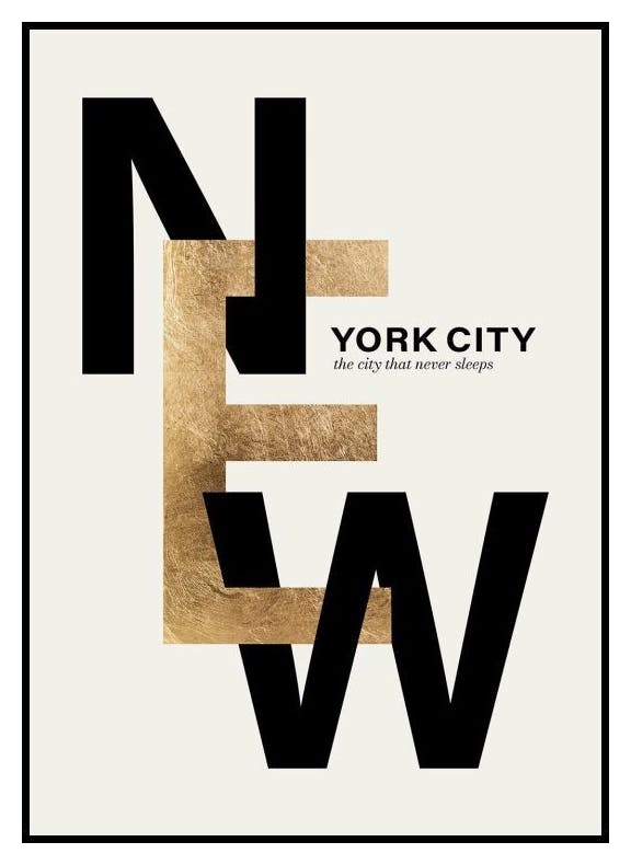Typographic NYC Poster (21x30 cm) - Poster Store