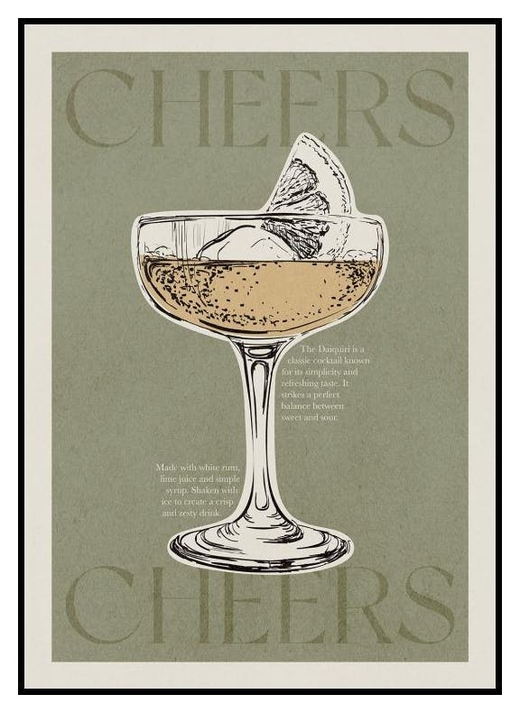 Proost met een Daiquiri poster (50x70 cm) - Poster Store