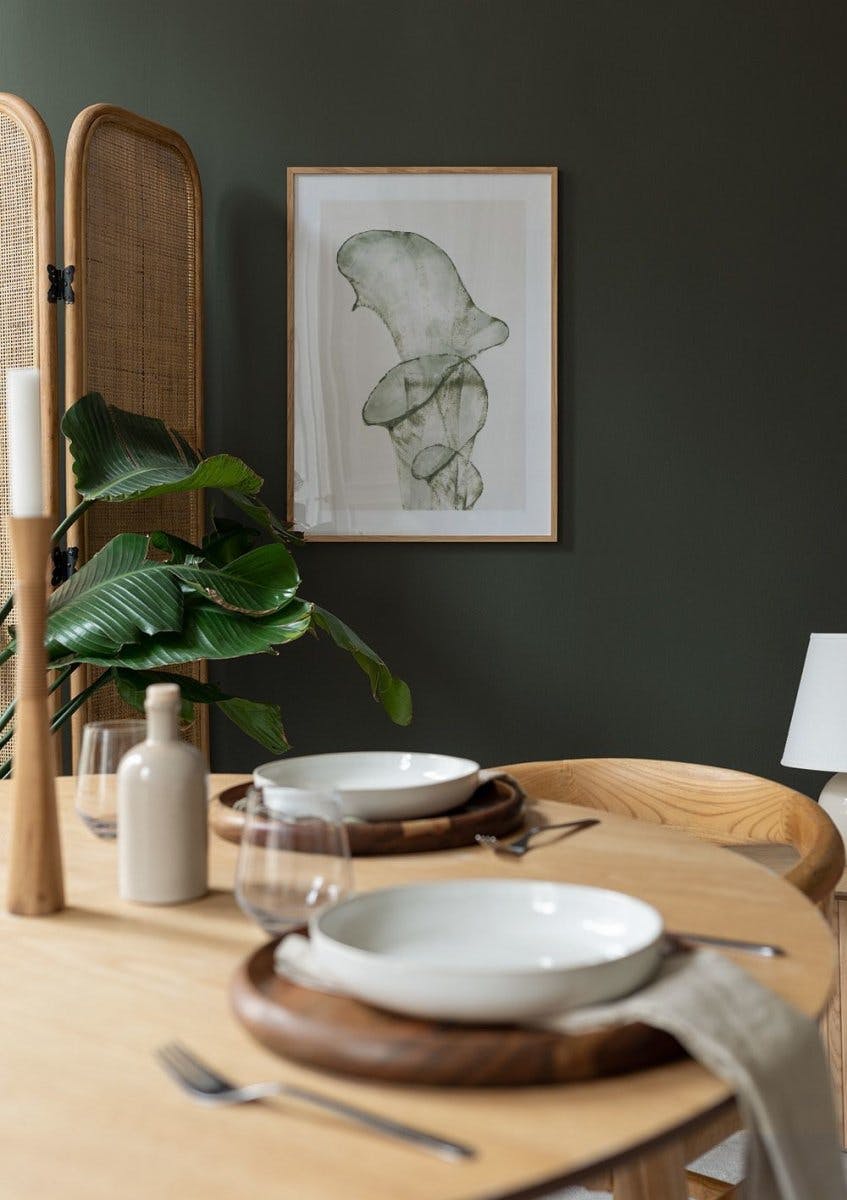 Abstract Green Botanical Poster (30x40 cm) - Poster Store