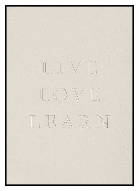 Live Love Learn Plakat (21x30 cm) - Poster Store