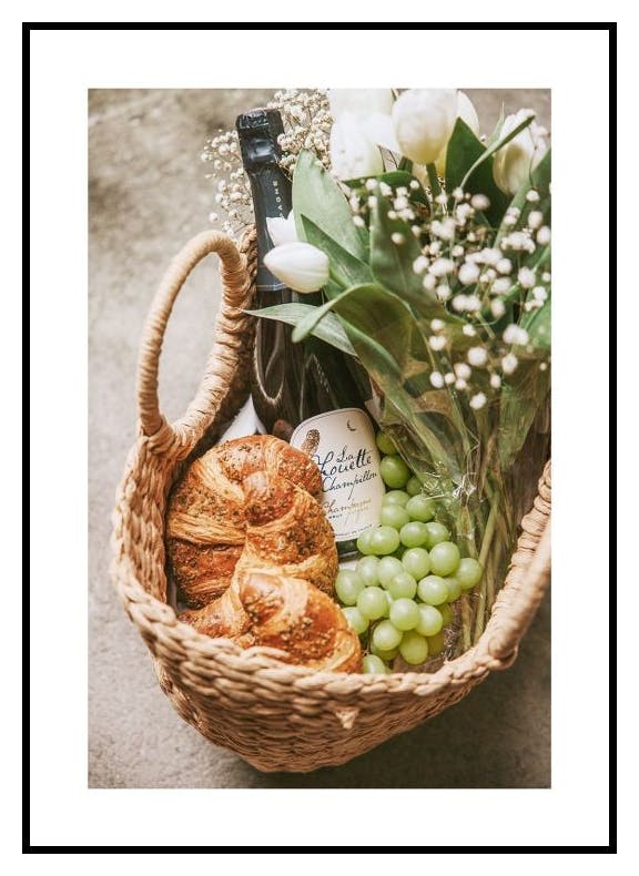 Piknikowy Francuski Koszyk Plakat (50x70 cm) - Poster Store