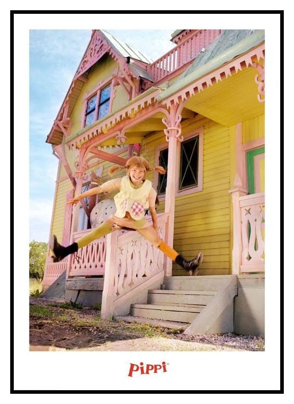 Pippi Långstrump Hoppar Poster (30x40 cm) - Poster Store