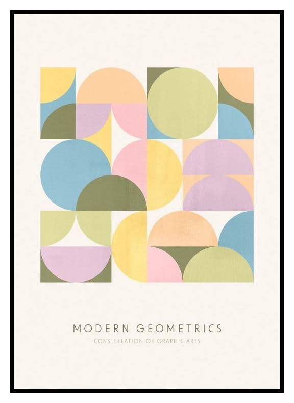 Poster Géométriques Modernes (50x70 cm) - Poster Store