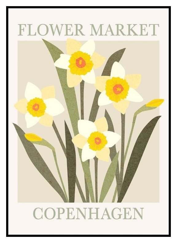 Poster Marché aux Fleurs de Copenhague (30x40 cm) - Poster Store