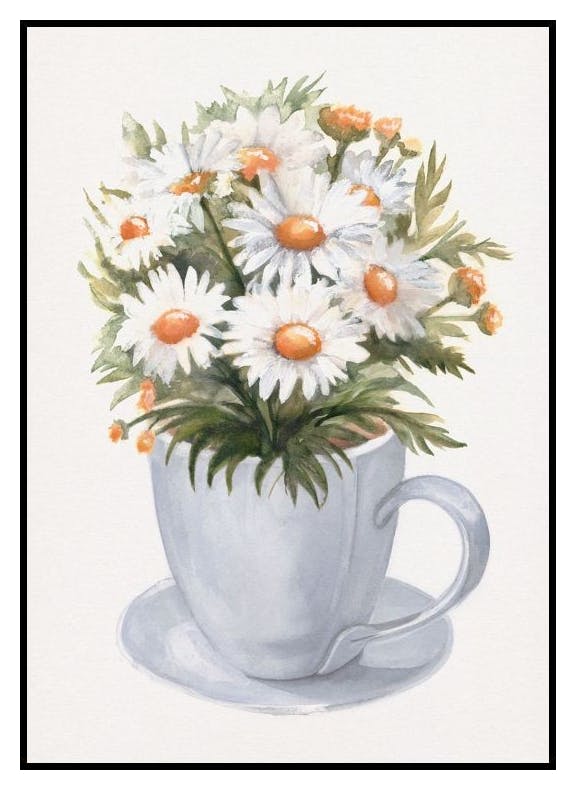 Pohár Százszorszépek Poszter (30x40 cm) - Poster Store