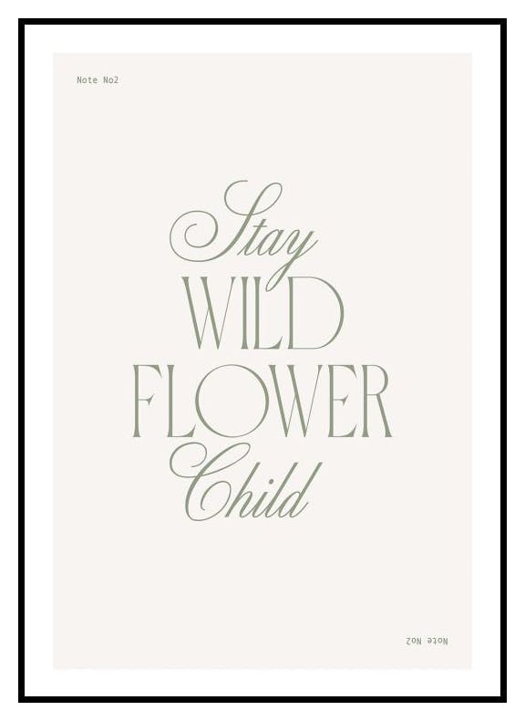 Bli Vill, Blomsterbarn Plakat (21x30 cm) - Poster Store