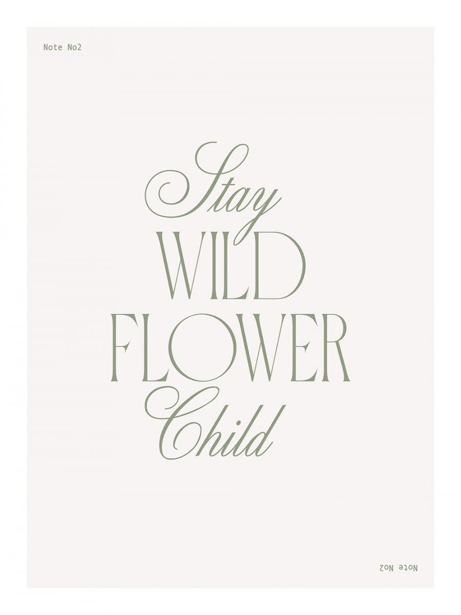 Blijf Wild Bloemenkind Poster 0