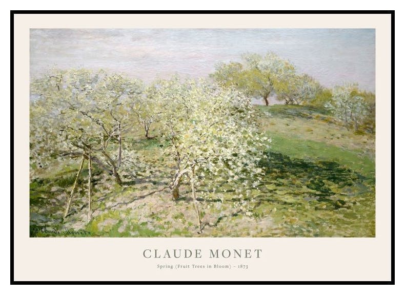 Monet - Spring (Fruktträd i Blom) Poster (30x40 cm) - Poster Store