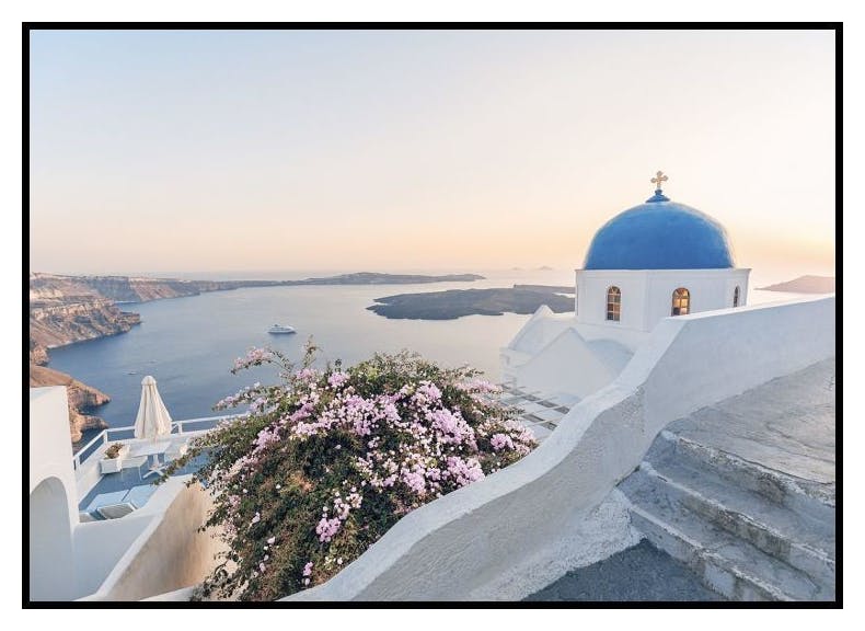 Panorama Santorini Plakat (30x40 cm) - Poster Store