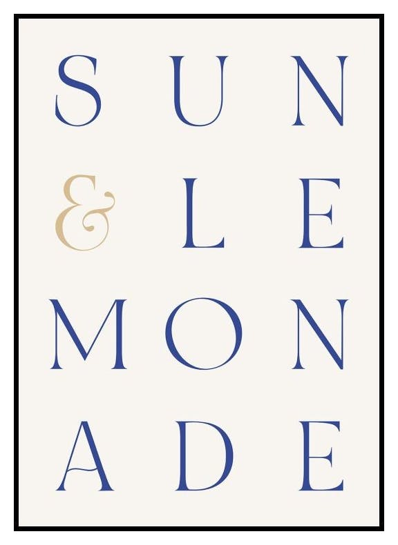 Zon en Limonade Poster (30x40 cm) - Poster Store