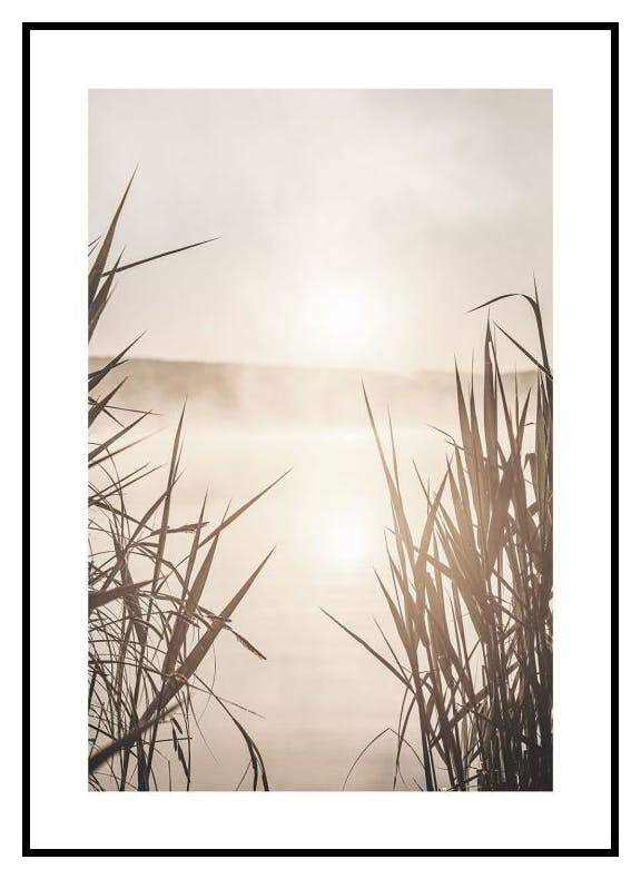 Solopgang over Floden Plakat (30x40 cm) - Poster Store