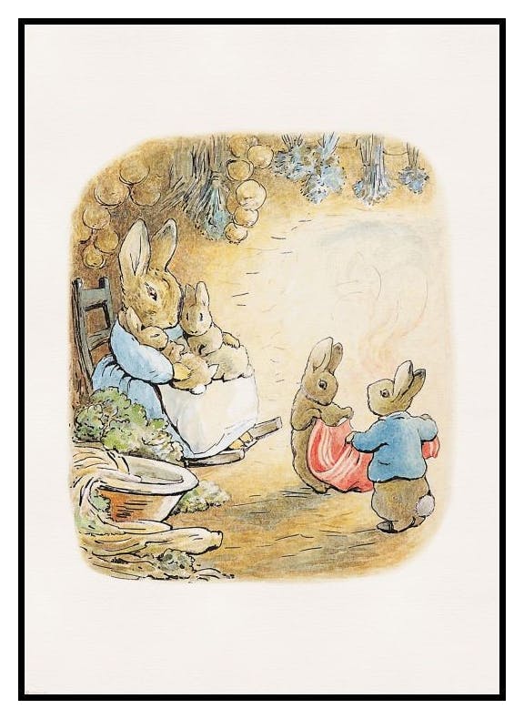 Peter Rabbit and Friends No4 Plakat (30x40 cm) - Poster Store