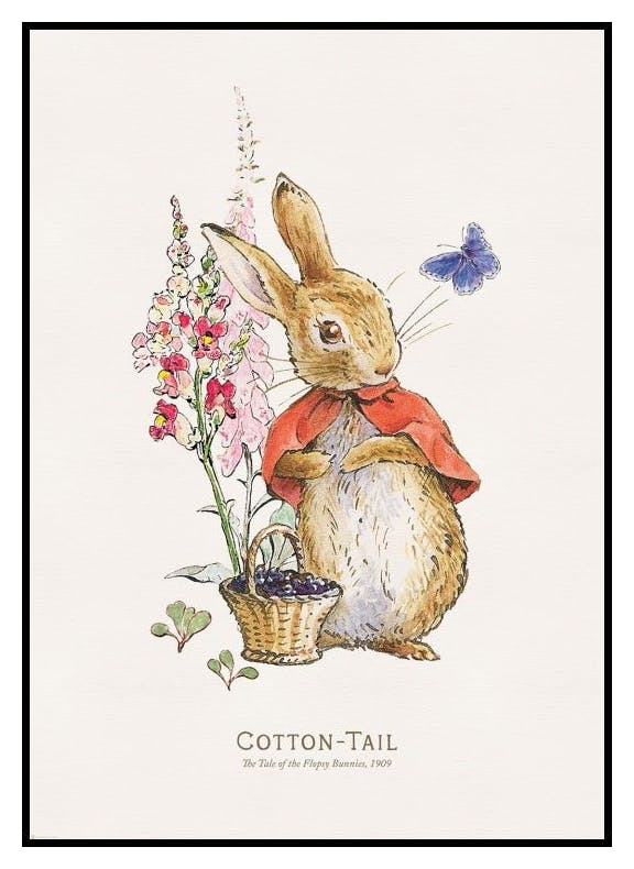 Peter Rabbit - Cotton Tail Illustration Plakat (30x40 cm) - Poster Store