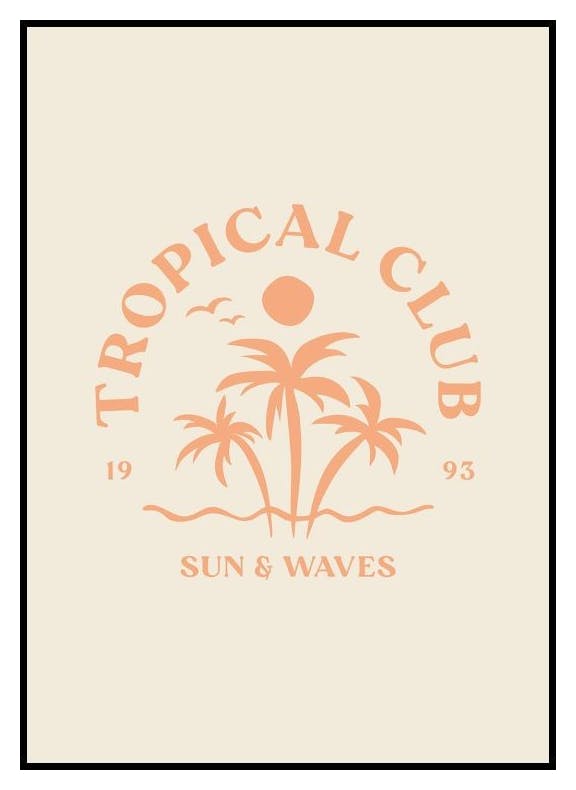 Tropische Club Poster (21x30 cm) - Poster Store