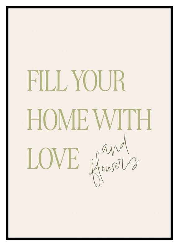 Kärlek och Blommor Poster (21x30 cm) - Poster Store