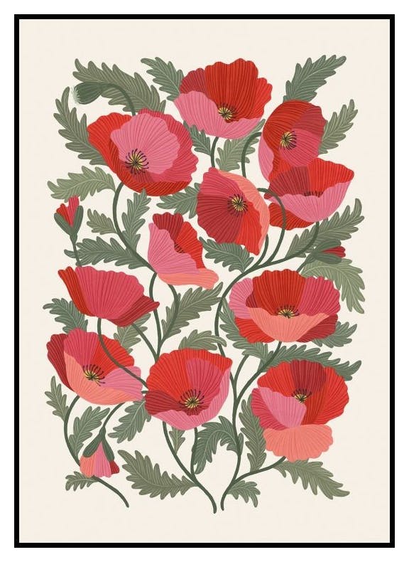 Poppy Art Poster (30x40 cm) - Poster Store