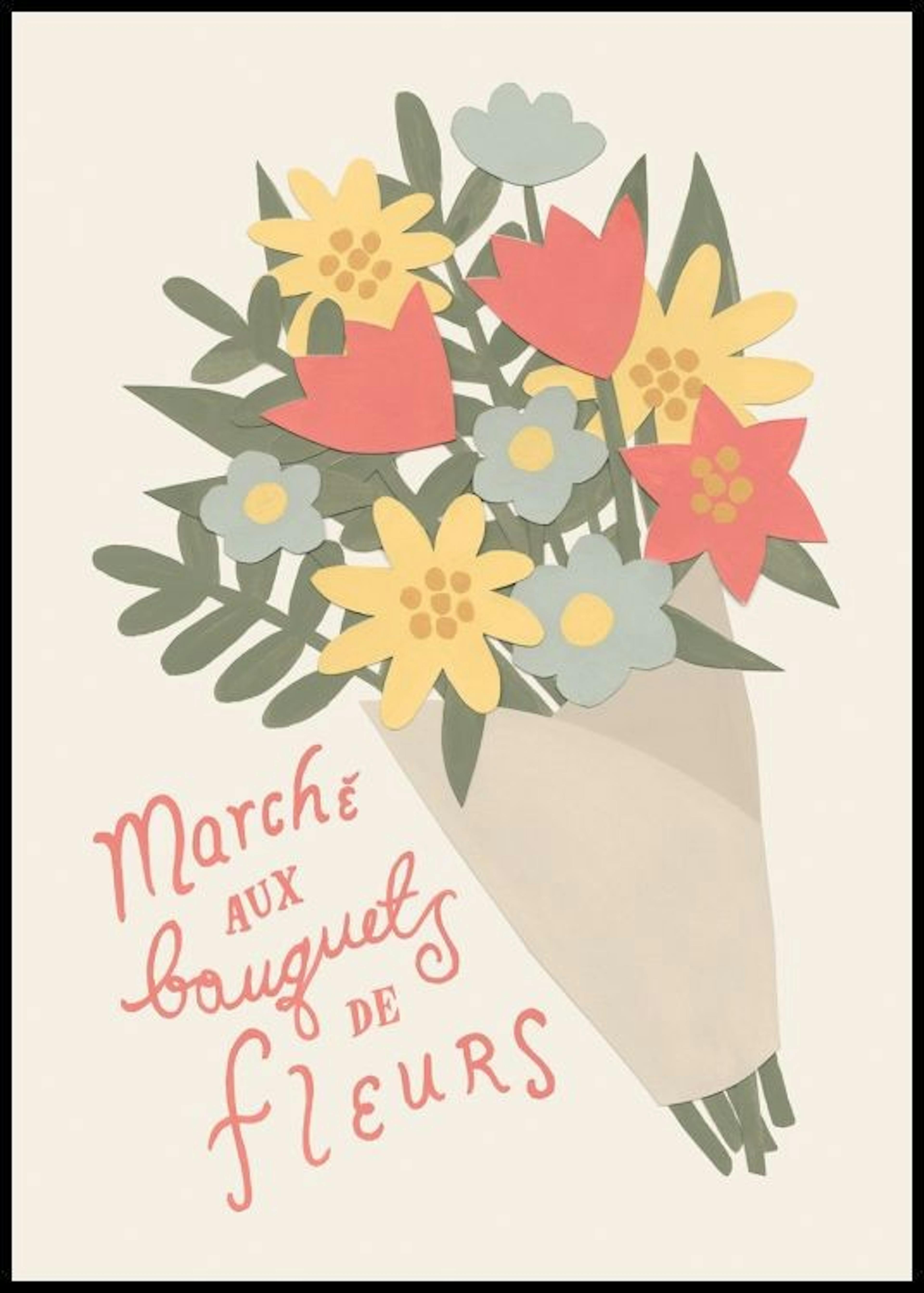 Blumenstraußmarkt Poster 0