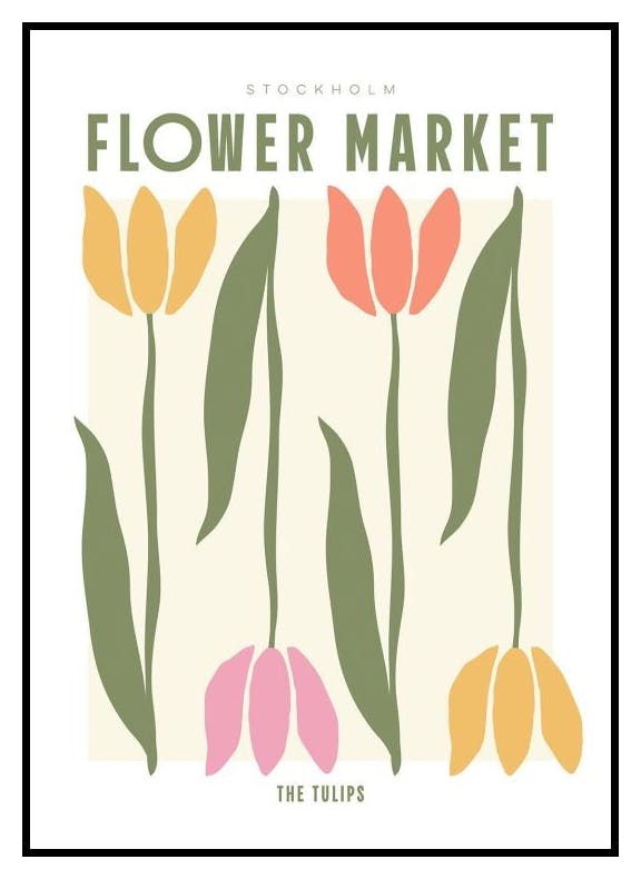 Targ Kwiatowy - Tulipany Plakat (30x40 cm) - Poster Store