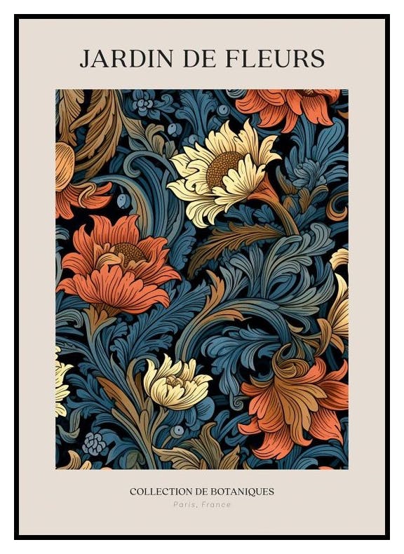 Jardin de Fleurs No2 Poster (50x70 cm) - Poster Store