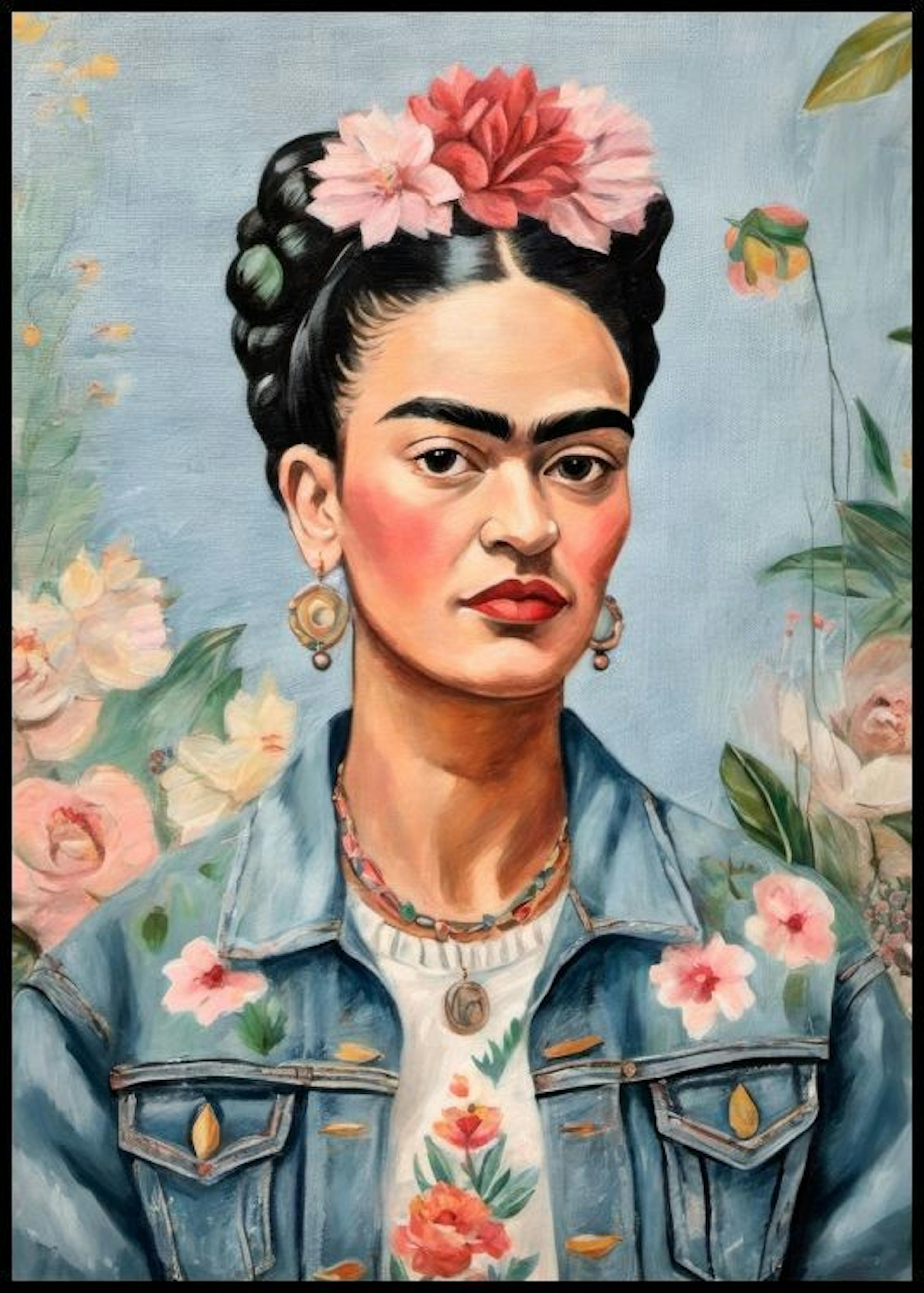 Frida Kahlo v Džínách Plakát 0