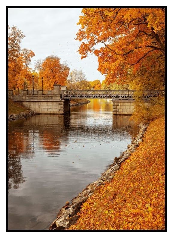 Efterårsbro Plakat (50x70 cm) - Poster Store