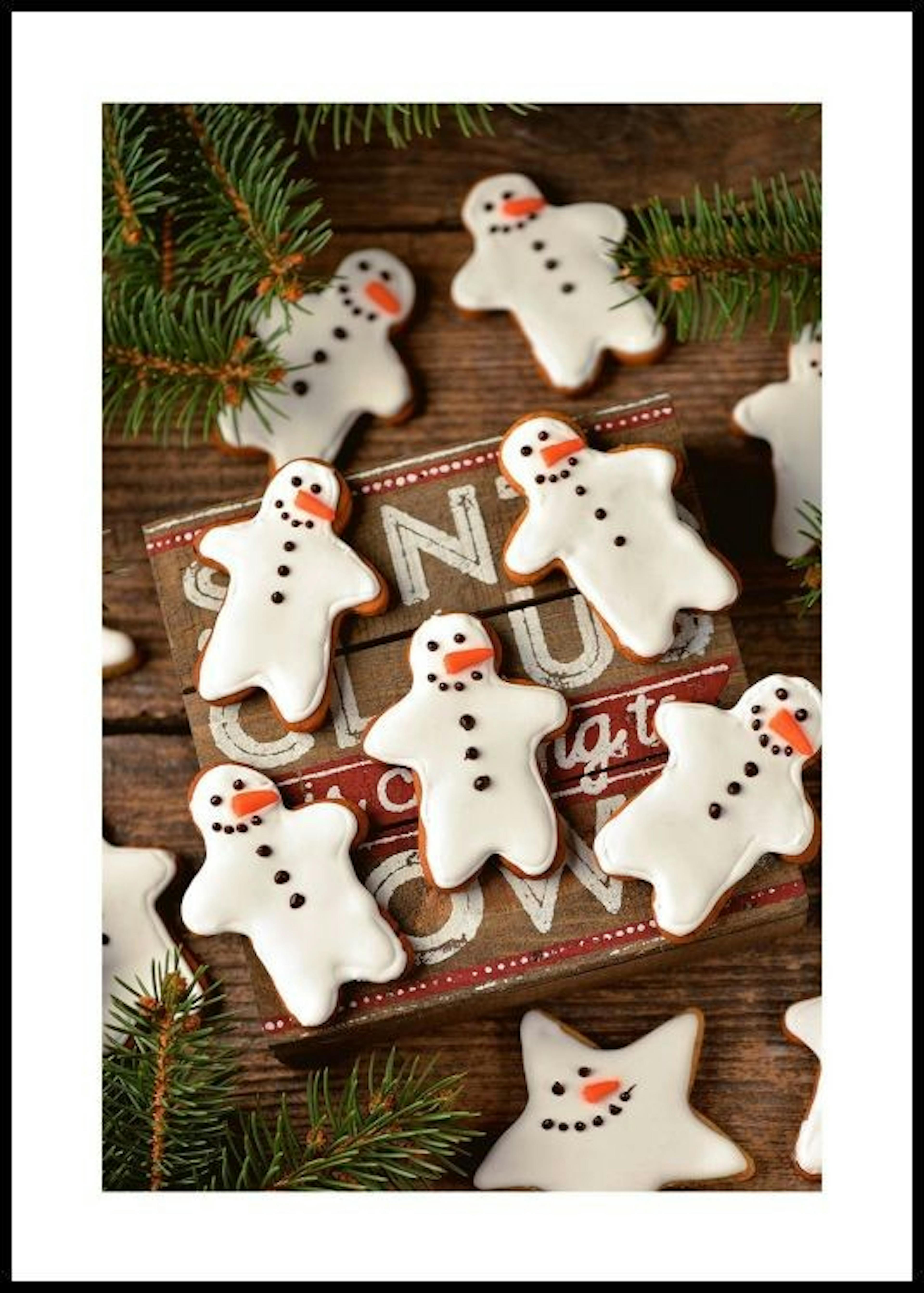 Gingerbread Snowmen Poster 0