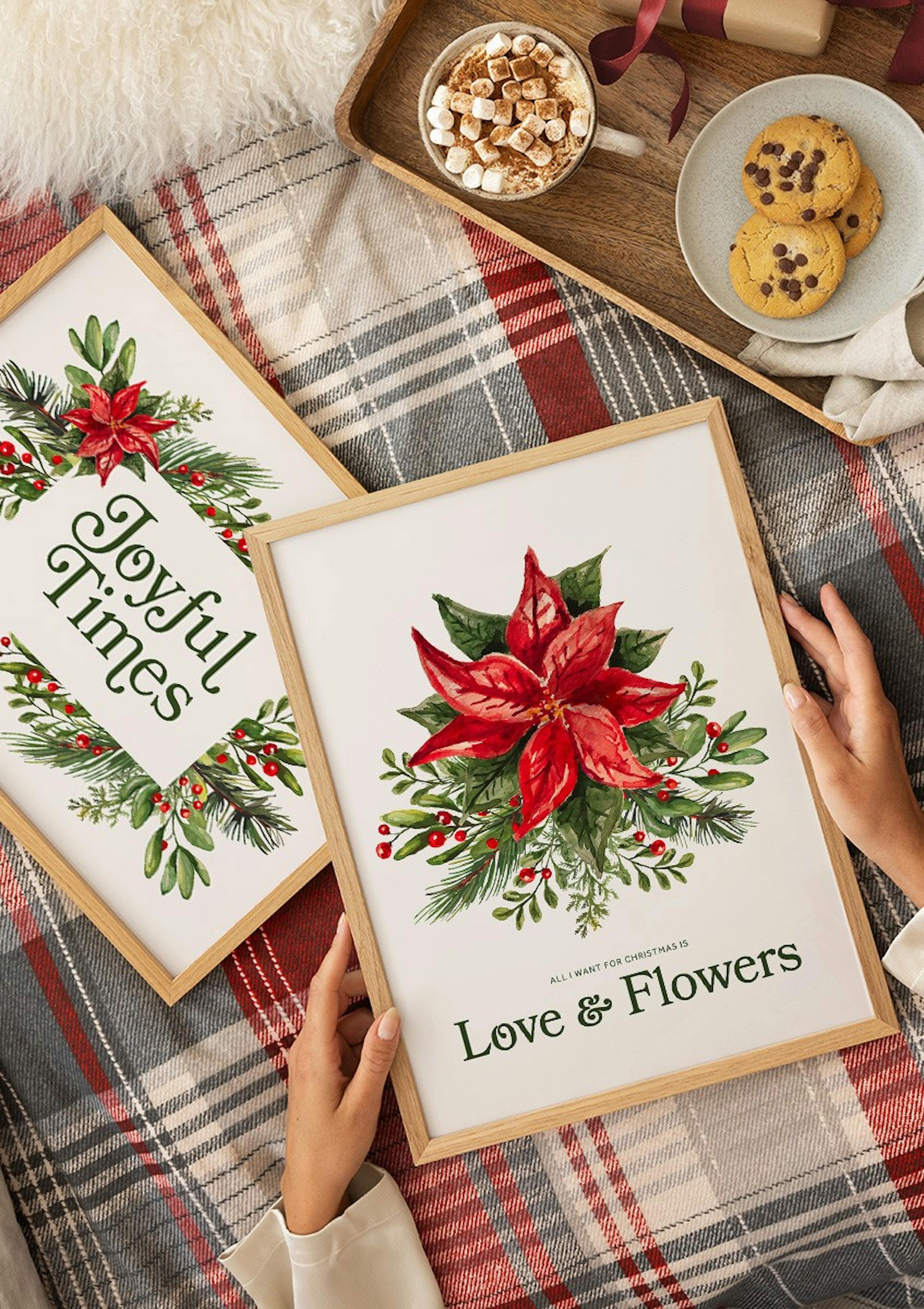 Liefde en Bloemen voor Kerstmis Poster thumbnail