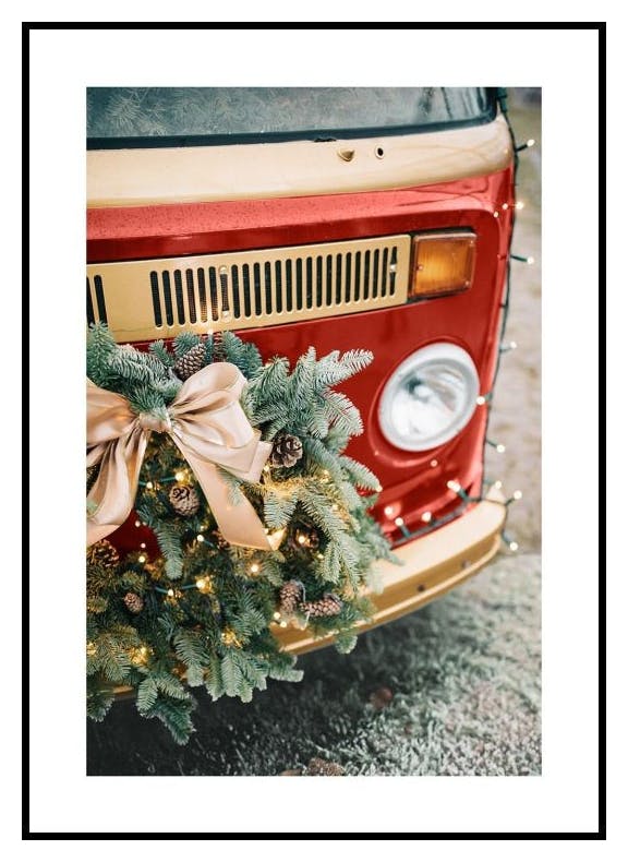 Świąteczny Van Plakat (30x40 cm) - Poster Store