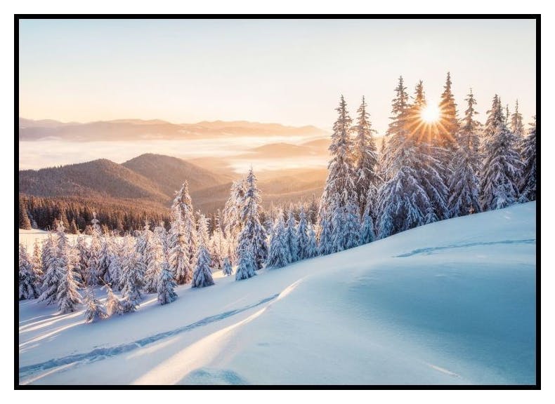 Snowy Slope Poster (70x100 cm) - Poster Store