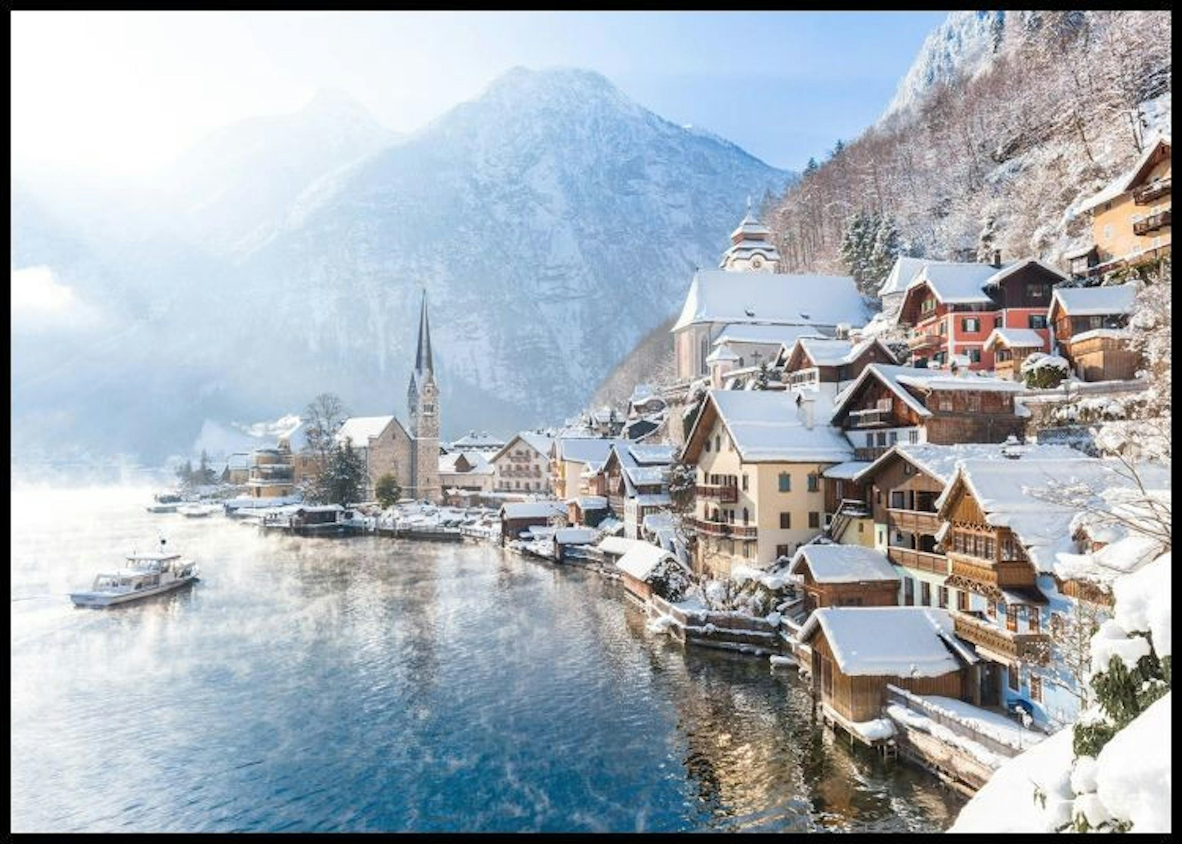 Winter in Hallstatt Poster 0