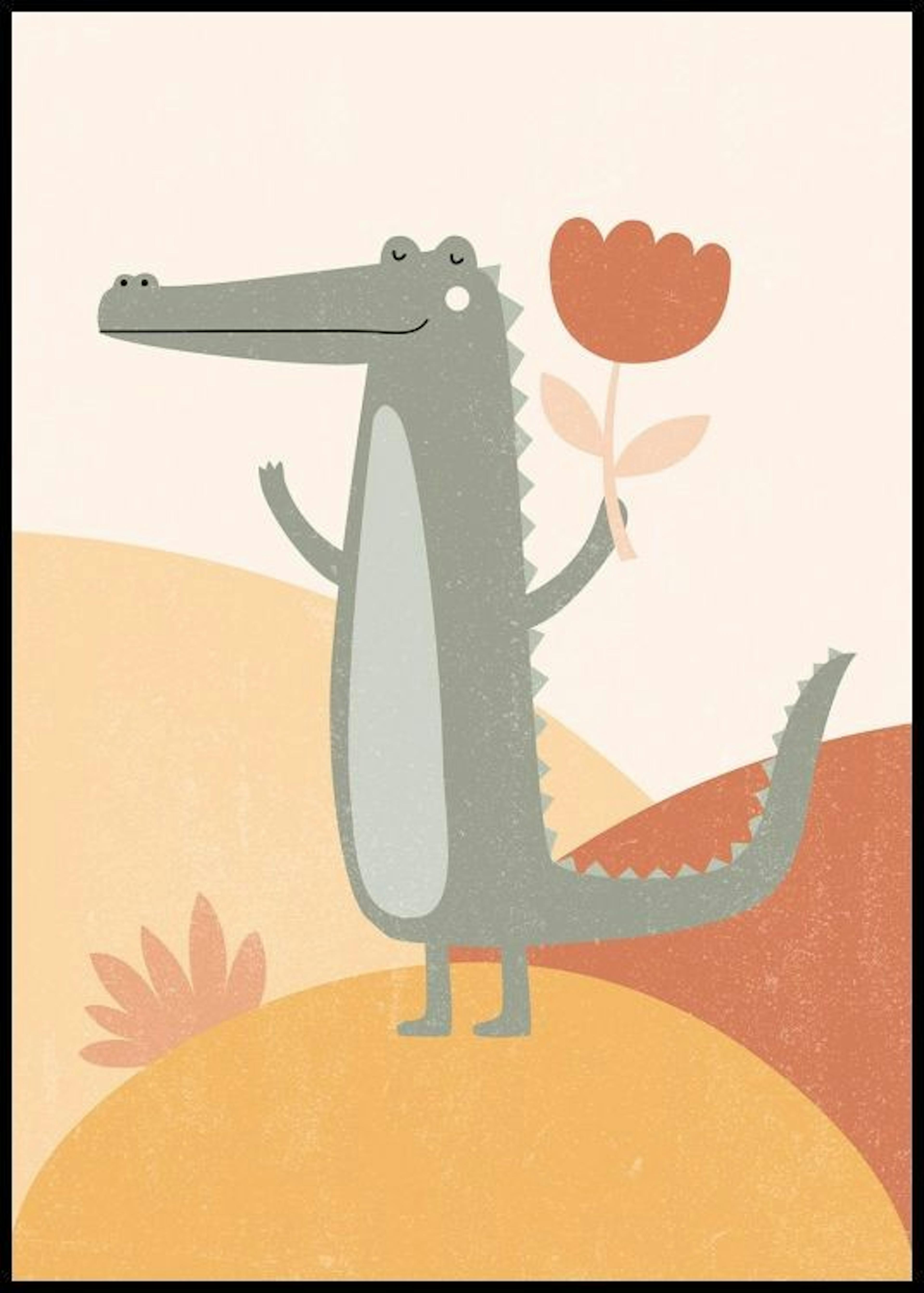 Cheerful Crocodile Poster 0