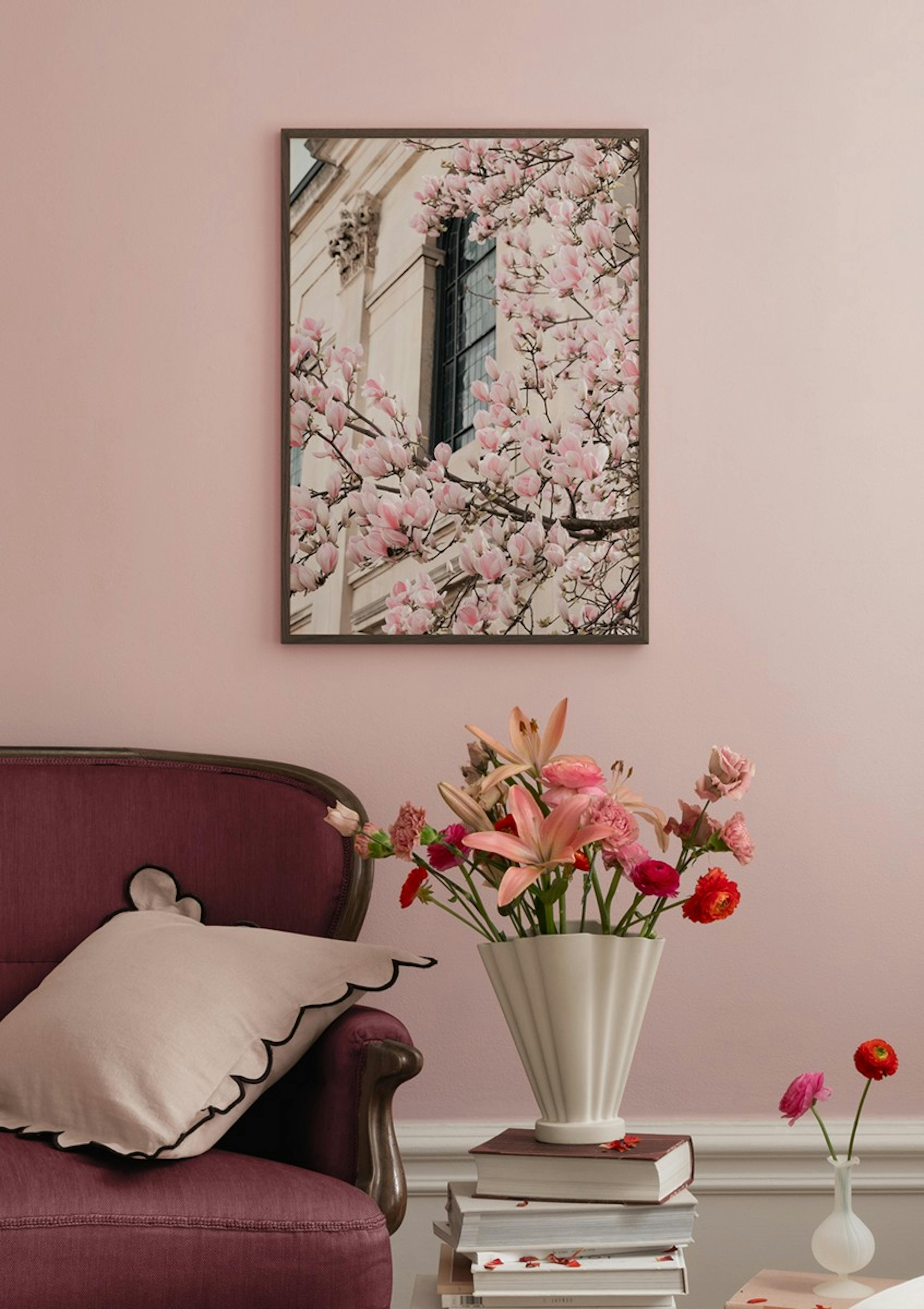 Fleur de Magnolia Rose Poster thumbnail