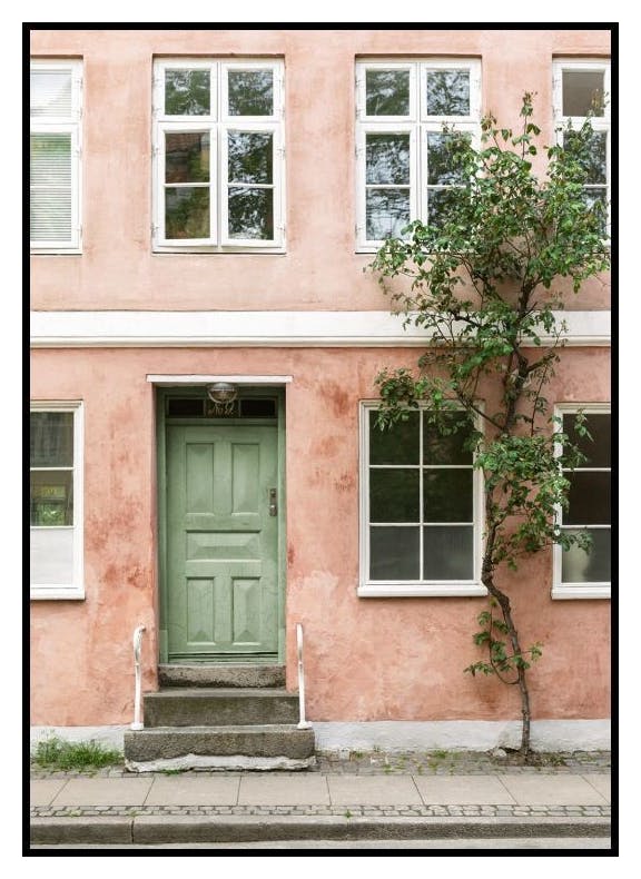 Rötliches Hauswand Poster (50x70 cm) - Poster Store