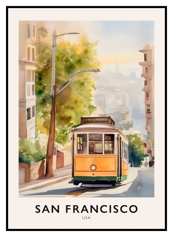 Marzenia San Francisco Plakat (30x40 cm) - Poster Store