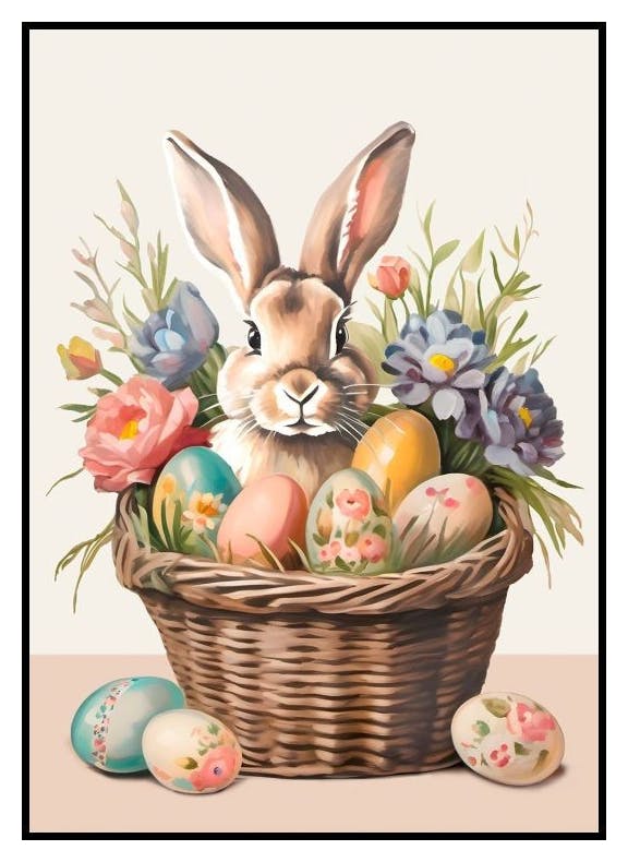 Wielkanocny Zając Plakat (30x40 cm) - Poster Store