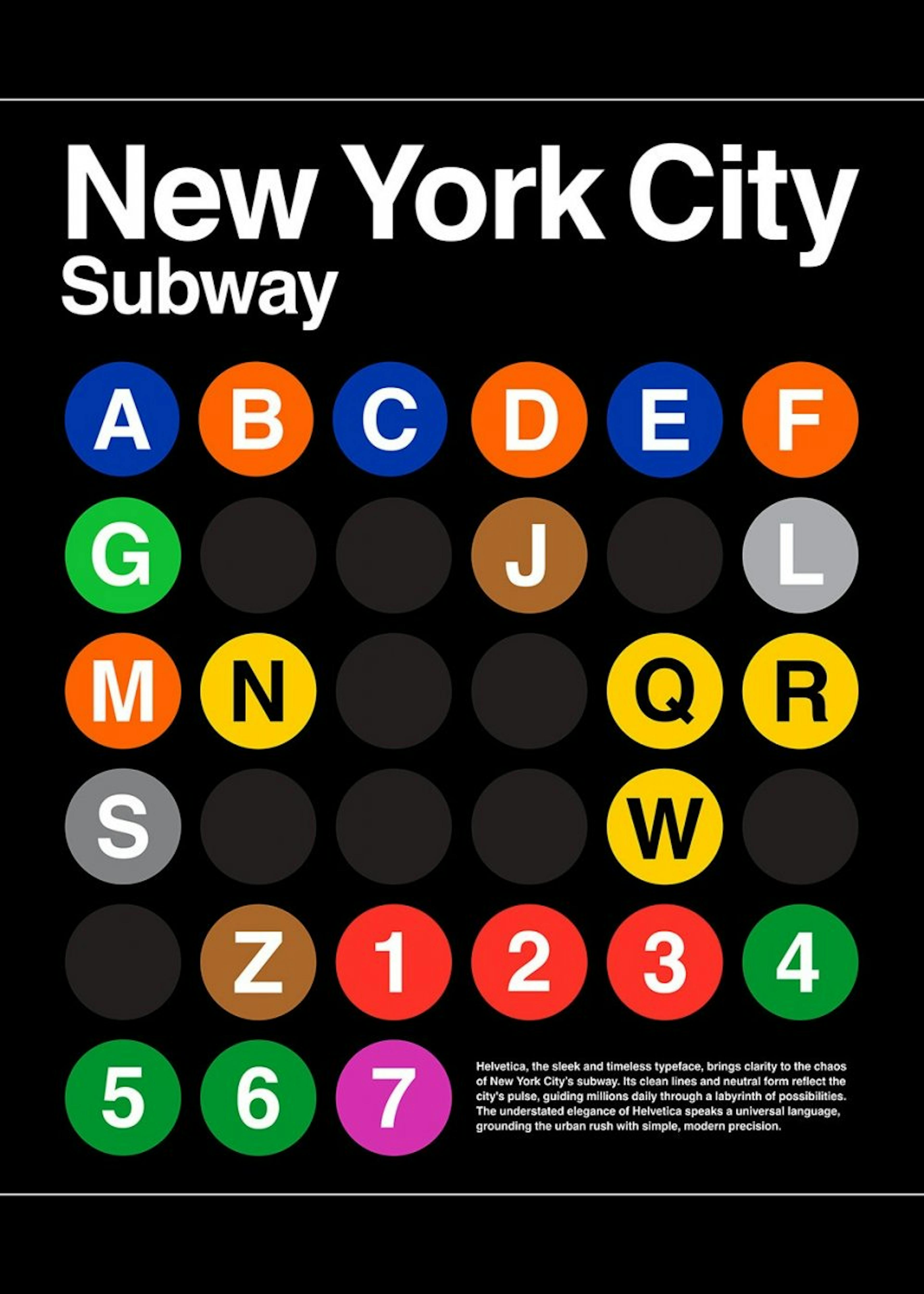 New York City Subway Poster 0