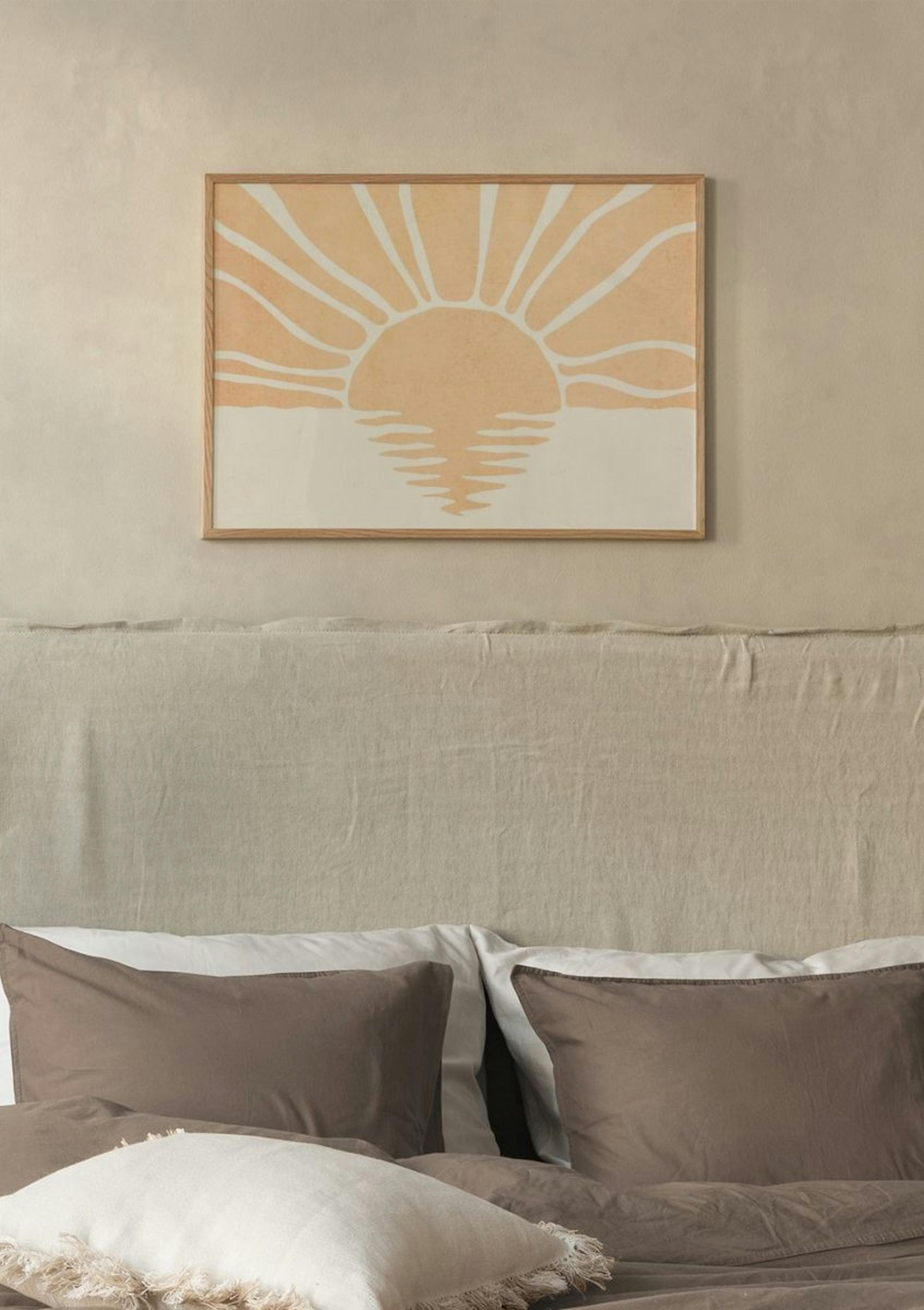 Perzikkleurige Zonsondergang Poster thumbnail