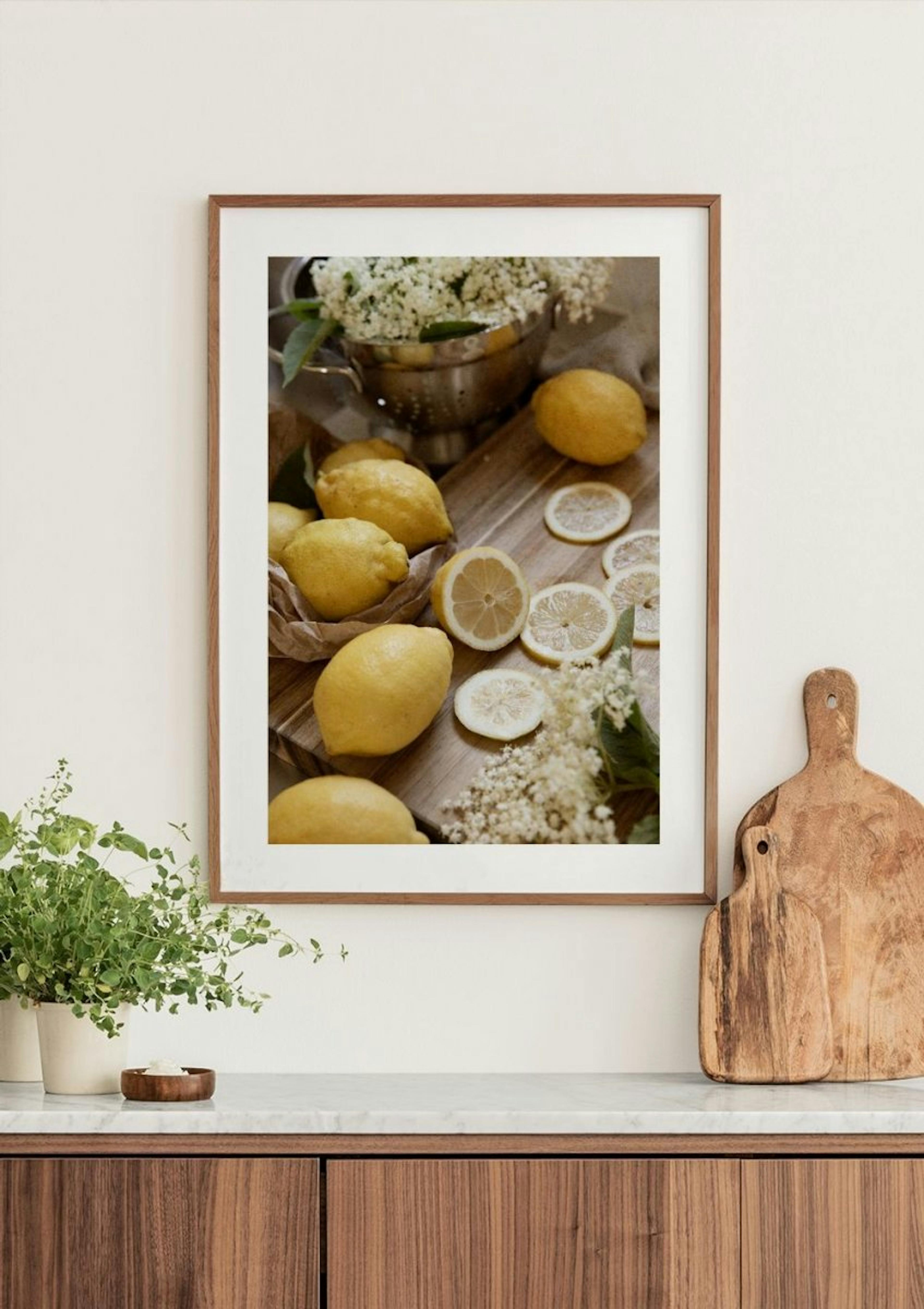 Citroenen en Vlierbloesem Poster thumbnail
