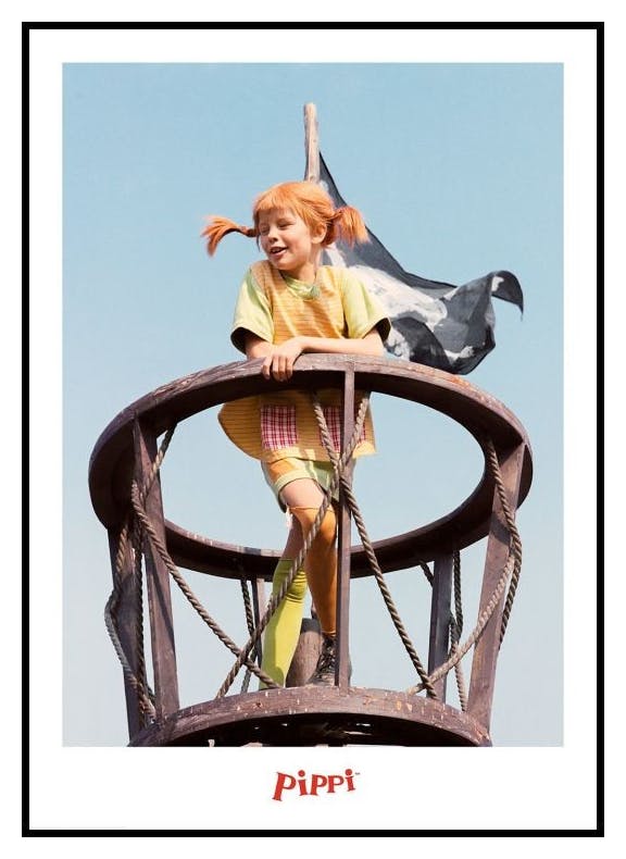 Pippi Pończoszanka Pirat Plakat (21x30 cm) - Poster Store