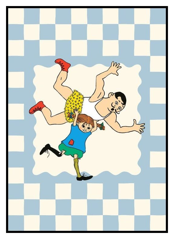 Pippi Pończoszanka i Adolf Silny Plakat (50x70 cm) - Poster Store
