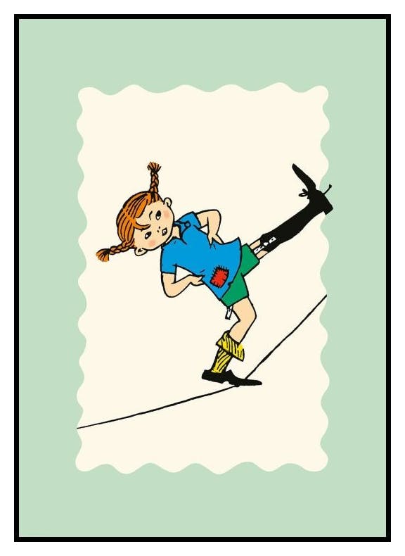 Pippi Pończoszanka na równoważni Plakat (50x70 cm) - Poster Store
