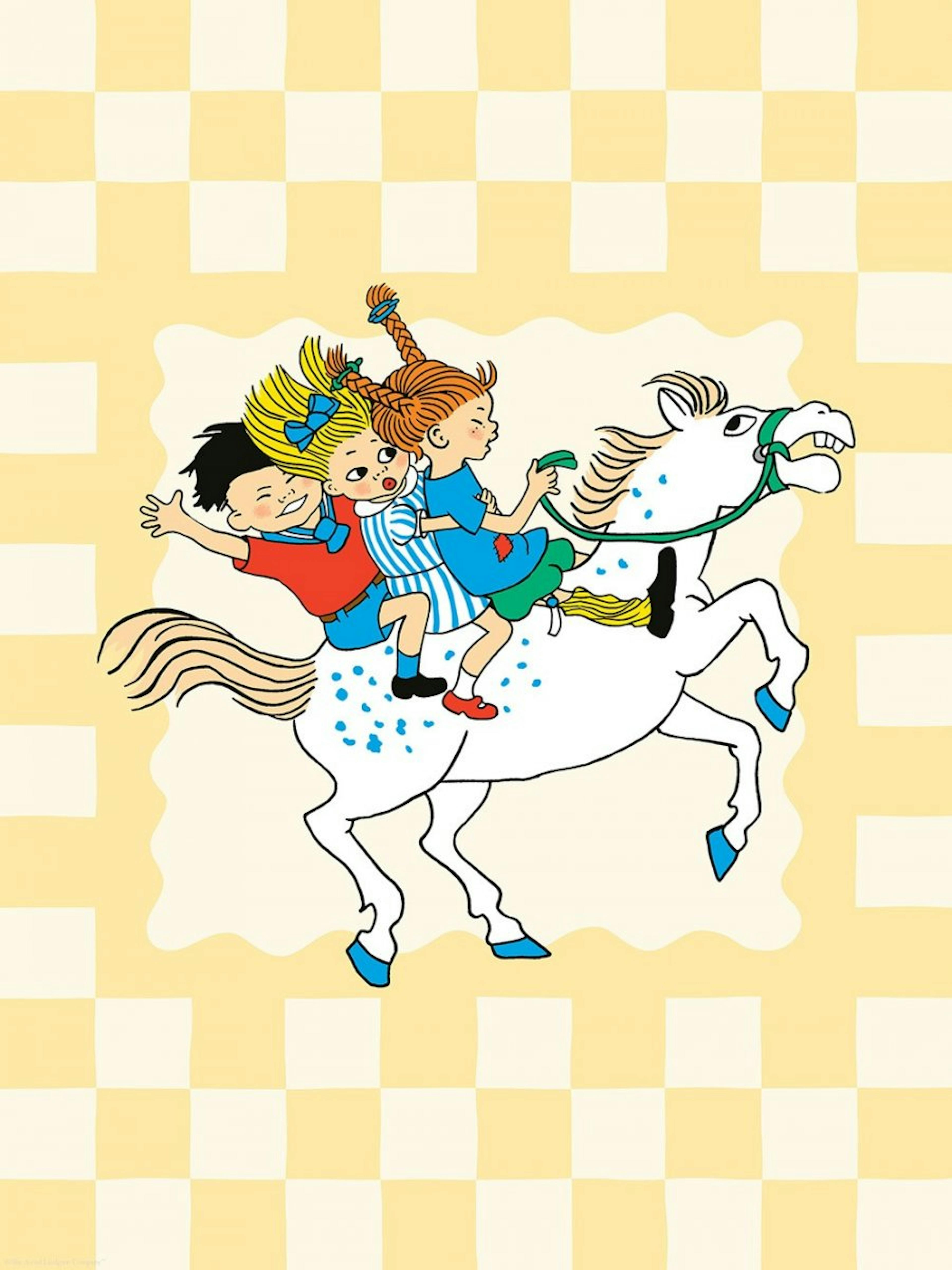 長靴下のピッピ 乗馬 ポスター 0