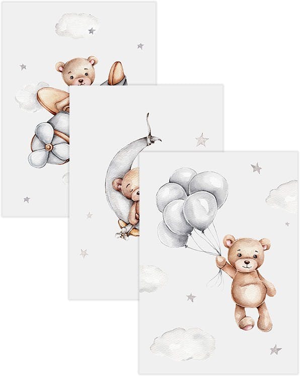 Kids Teddy Poster pack (30x40 cm) - Poster Store