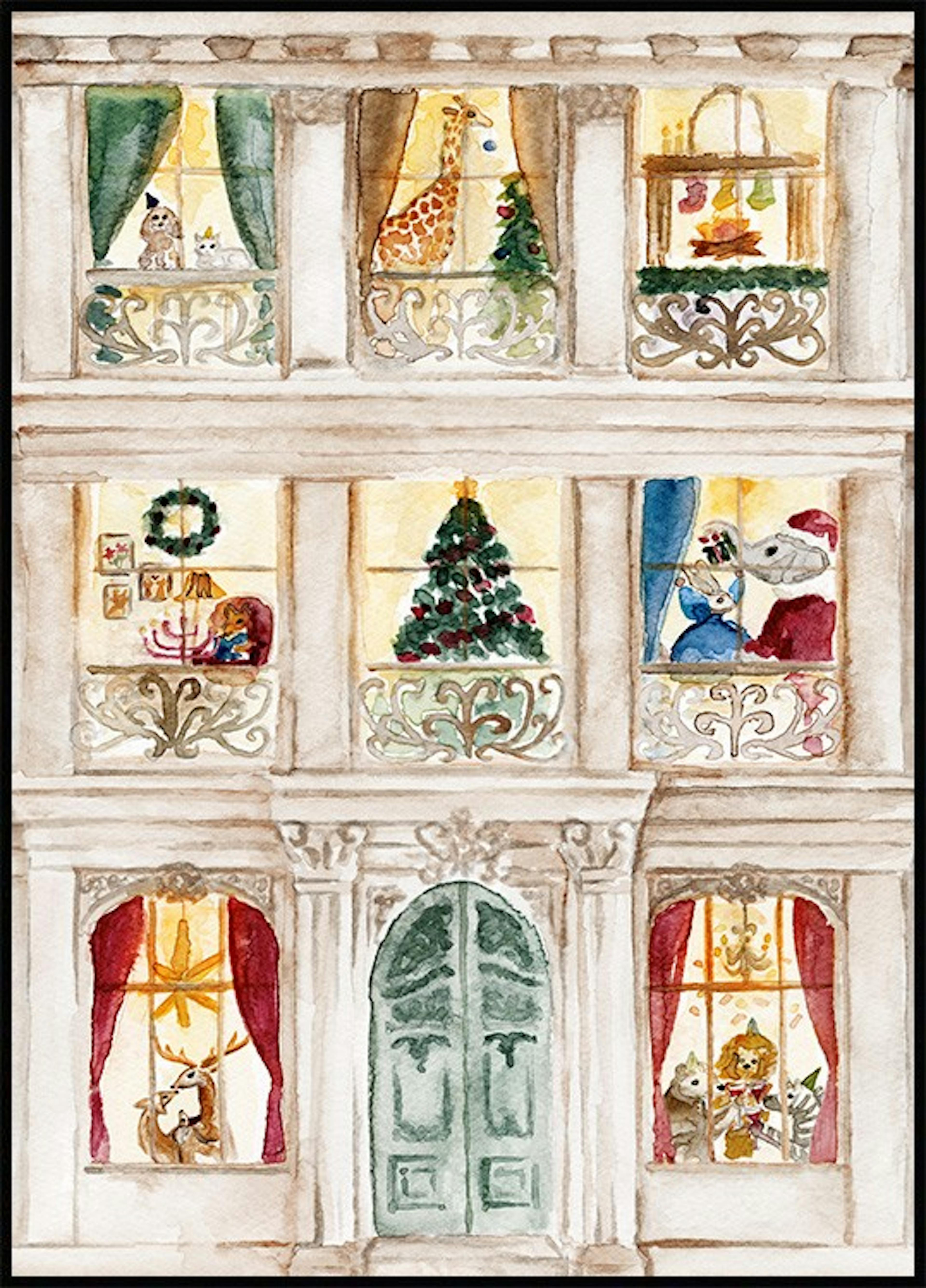 Holiday Watercolor Plakat pakker thumbnail